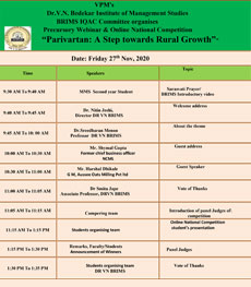 Workshop for National Conference on Theme Changing Scenario of Rural Economy: Role of Research, Innovation and Digitalization & Online National Competition  Parivartan: A Step towards Rural Growth” 27th November 2020