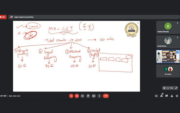 DR V N BRIMS conducted 2nd Webinar on CET Preparation by Prof. Sagar Sangoi