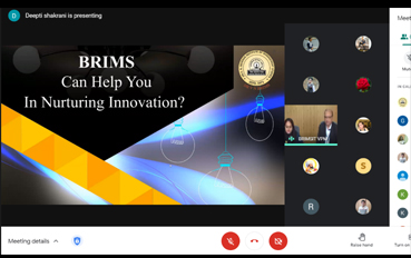 DR V N BRIMS conducted Webinar on BRIMS Can Help You In Nurturing Innovation by Dr. Nitin Joshi and Prof. Dipti Periwal